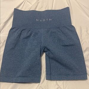 NVGTN High-Waisted Heather Blue Shorts